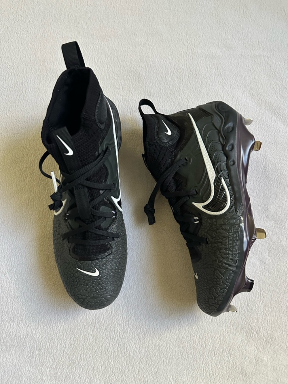 Nike Alpha Huarache NXT Men's Metal Baseball Cleats Black sz 8.5 DJ6517-010 - Picture 4 of 9